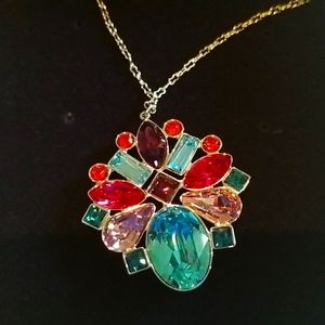 Swarovski Multicoloured Pendant Necklace NIB